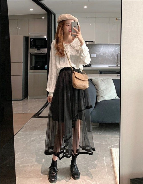 Load image into Gallery viewer, Women Solid Korean Style Women Skirt
